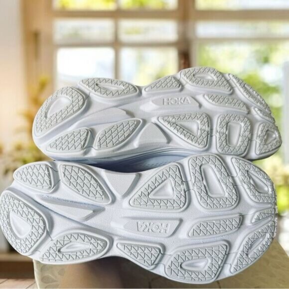 HOKA Bondi 8 Supportive Running Shoes White Womens Size 9.5 Max Cushion Comfort - Picture 11 of 12